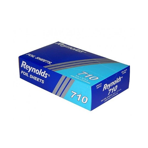 David Reynolds Reynolds 710 CPC 9 x 10.75 in. Interfolded Aluminum Foil Sheets - 200 Sheet per Box & Case of 2400 710  CPC